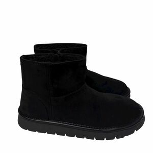 Universal Thread Black Suede Ankle Winter Women Boots Size 9 BRAND NEW WITH TAGS